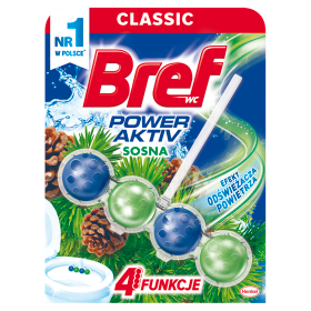 Bref WC Power Aktiv Wasch- und Duftanhänger für WC-Becken, Kiefernwald, 50 g