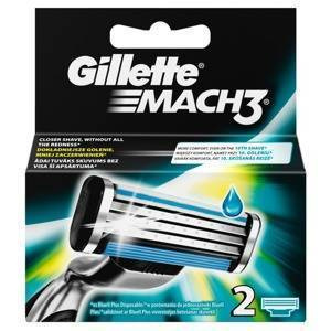 Gillette Mach3 Men's Razor Blade Replacements, 2 Replacement Blades