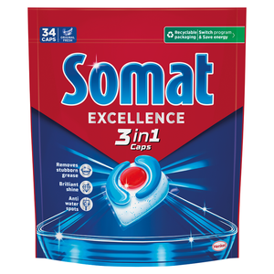 Somat Excellence 3-in-1 Spülmaschinenkapseln 615,4 g (34 Stück)