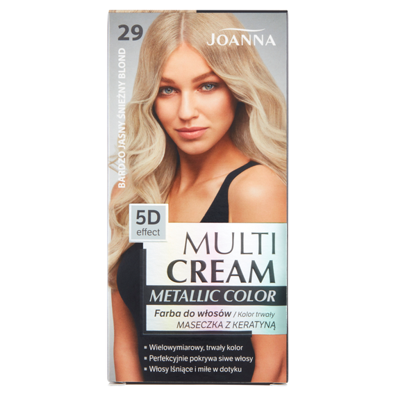 Joanna Multi Cream Metallic Color Haarfarbe sehr helles Schneeblond 29