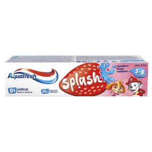 Aquafresh Splash Erdbeer-Zahnpasta mit Fluorid 50 ml