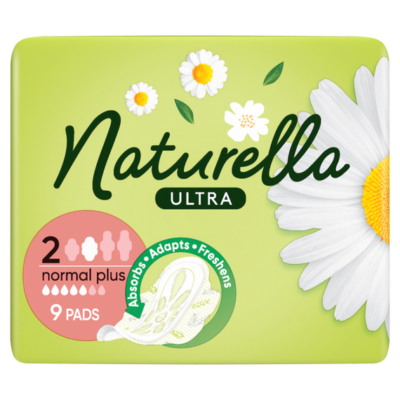 Naturella Ultra Normal Plus Size 2 Pads mit Flügeln × 9