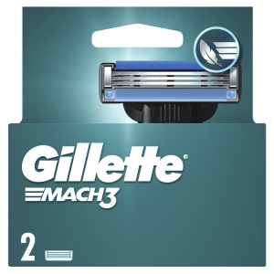 Gillette Mach3 Men's Razor Blade Replacements, 2 Replacement Blades