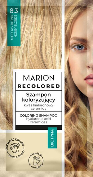 Marion Recolored Szampon koloryzujący Szamponetka 8.3 Miodowy Blond 35ml