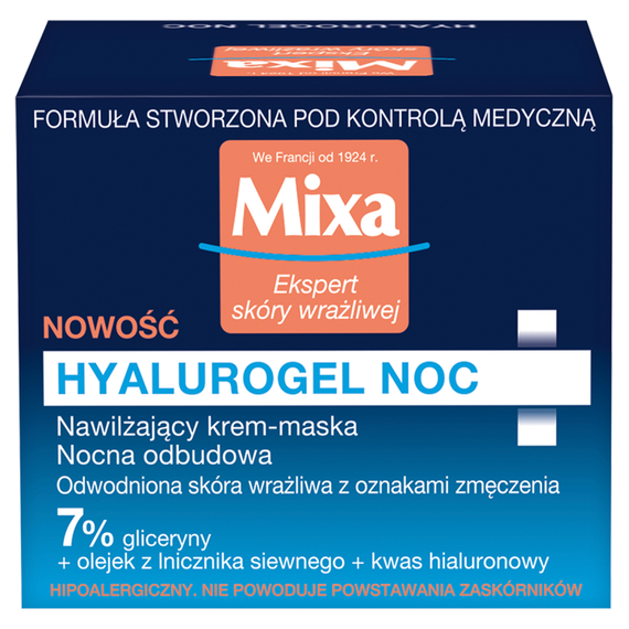 Mixa Hyalurogel Moisturizing night cream-mask 50 ml