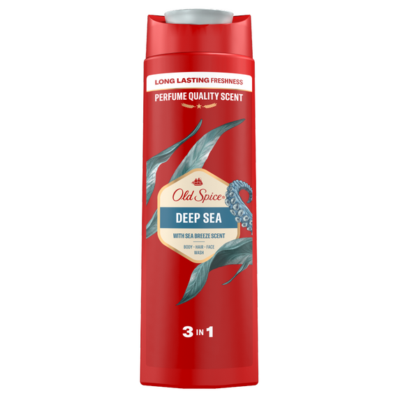 Old Spice Deep Sea Shower Gel and Shampoo for Men 400 ml, 3 in 1