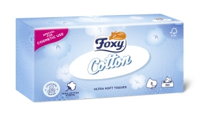 Foxy Cotton Ultra miękkie chusteczki 3 warstwy 90 sztuk