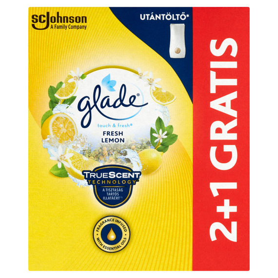 Glade Touch & Fresh Fresh Lemon Zapas do odświeżacza powietrza 3 x 10 ml