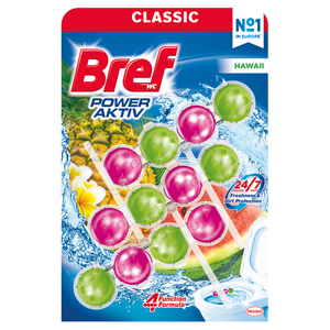 Bref WC Power Aktiv Hawaii Zawieszka myjąco-zapachowa do muszli WC (3 x 50 g)