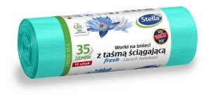 STELLA WORKI NA ŚMIECI Z TAŚMĄ FRESH 35L 15 SZT.