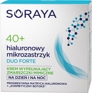 Hialuronowy Mikrozastrzyk FORTE ODNOWA Krem wypełniający zmarszczki mimiczne na dzień i na noc, 40+