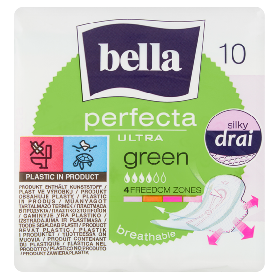 Bella Perfecta Ultra Green Silky Drai Damenbinden 10 Stück