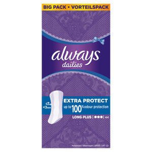 Always Dailies Extra Protect Long Plus Panty Liners, 44 pcs