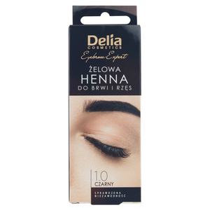 Delia Cosmetics Eyebrow Expert Gel Henna für Augenbrauen und Wimpern 1,0 schwarz