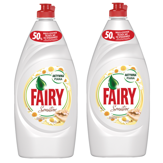 Fairy Sensitive Chamomile & Vit E Dishwashing liquid 2x900 ml