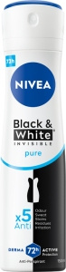 Nivea Black&White Invisible Pure Antitranspirant Spray 150 ml
