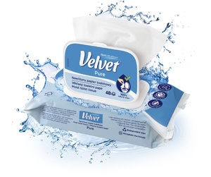 Velvet Pure Nawilżany papier toaletowy 48 sztuk
