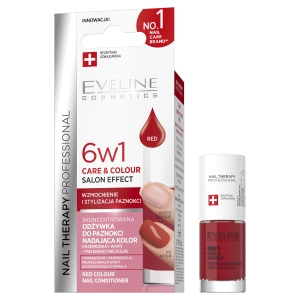 Nail Therapy Professional Concentrated 6-in-1 Color Nail Conditioner, Red