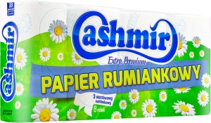Papier toaletowy 3 warstwowy CASHMIR rumiankowy 8 szt