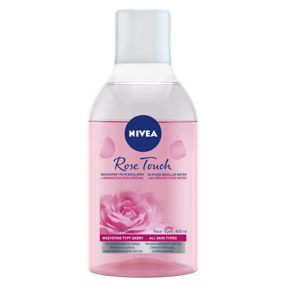 Nivea Rose Touch Zweiphasen-Mizellenwasser mit Bio-Rosenwasser 400 ml