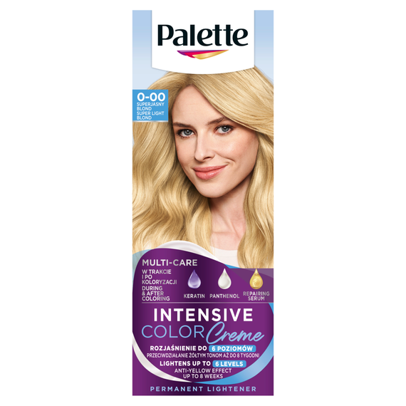 Palette Intensive Color Creme Farba do włosów w kremie rozjaśniacz 0-00 (E20) super jasny blond