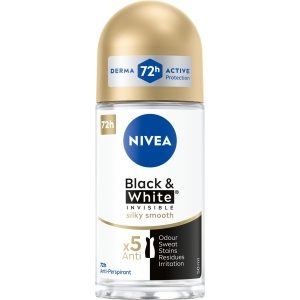 Nivea Black&White Invisible Silky Smooth Antitranspirant Roll ON 50 ml