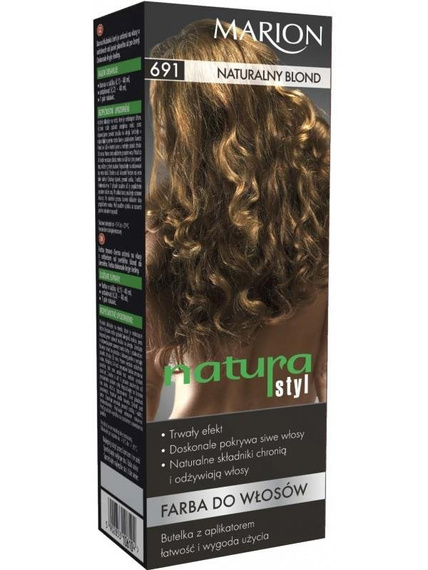Marion Natura Styl farba do włosów 691 Naturalny Blond 80ml + odżywka 10ml
