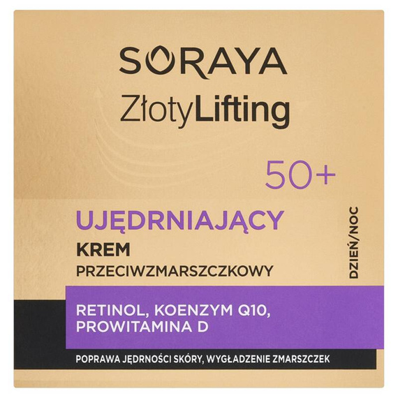 Soraya Złoty Lifting Ujędrniający krem przeciwzmarszczkowy dzień noc 50+ 50 ml