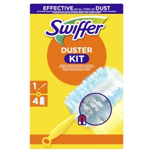 Swiffer Zestaw do usuwania kurzu przyciągający i zatrzymujący kurz (1 rączka + 4 miotełek do kurzu)