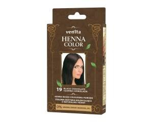 PFLANZLICHER FARBSPÜLUNG MIT NATÜRLICHEM HENNA SCHWARZ SCHOKOLADE NR. 19
