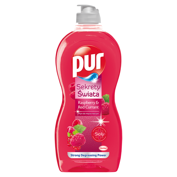 Pur Sekrety Świata Raspberry & Red Currant Płyn do mycia naczyń 450 ml