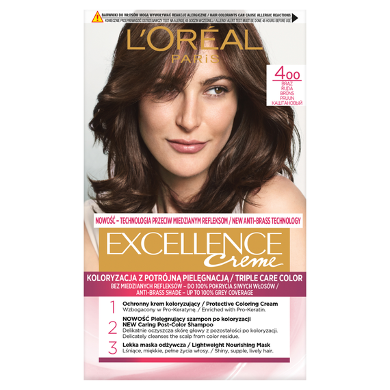 L'Oréal Paris Excellence Creme Haarfärbemittel 400 braun