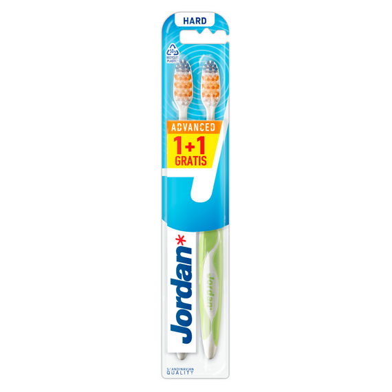 JORDAN ADVANCED HARD TOOTHBRUSH 1+1free