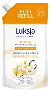 Luksja Creamy & Soft Cremige Flüssigseife mit entspannendem Jasmin und Vanille, 400 ml