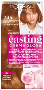 L'Oreal Paris Casting Creme Gloss Farba do włosów 734 Bursztynowy miód
