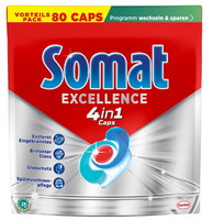 Somat Excellence 4w1 kapsułki do zmywarki 80 szt – niemiecka chemia gospodarcza