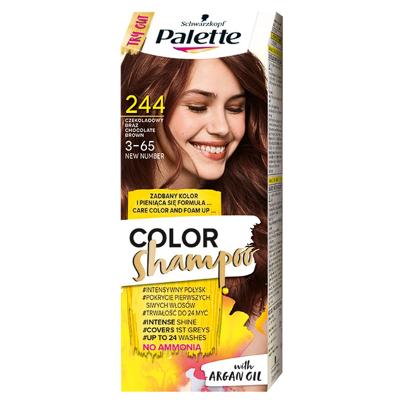 Palette Color Shampoo Szampon koloryzujący do włosów 244 (3-65) czekoladowy brąz