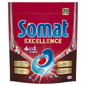 Somat Excellence 4 in 1 Caps Kapseln zum Geschirrspülen in der Spülmaschine 570 g (30 Stück)