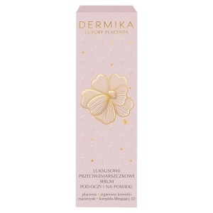 Dermika Luxury Placenta Luksusowe przeciwzmarszczkowe serum pod oczy i na powieki 15 ml