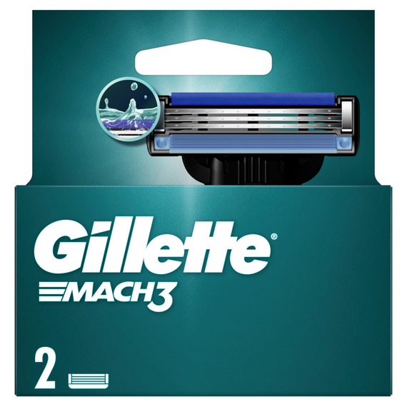 Gillette Mach3 Ersatzklingen für Herrenrasierer, 2 Ersatzklingen