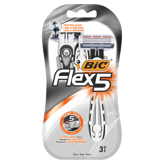 BiC Flex 5 5-Klingen-Rasierer, 3 Stück