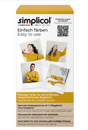 Simplicol Barwnik Farba do tkanin Musztardowy Żółty 150 ml