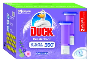 Duck Fresh Discs Żelowy krążek do toalety o zapachu lawendowym 72 ml (2 x 36 ml)