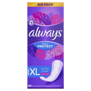 Always Daily Protect Slipeinlagen mit extra langem, frischem Duft, 40 Stück