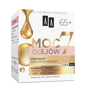 AA Moc 7 Olejów – Wygładzający krem do twarzy 65+ Dzień i Noc