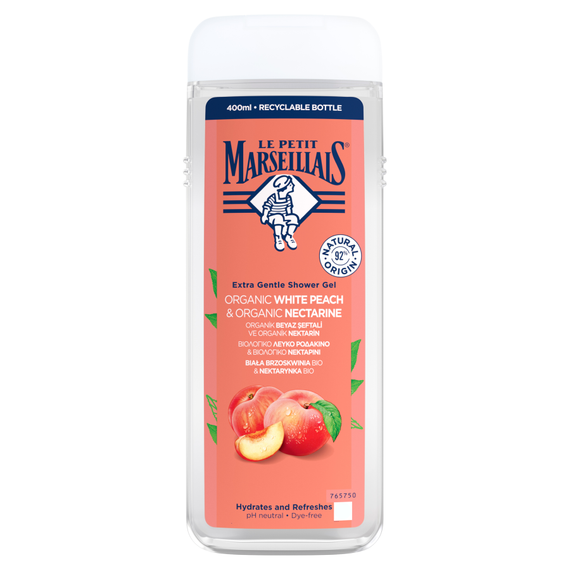 Le Petit Marseillais Shower gel white peach organic & nectarine organic 400 ml