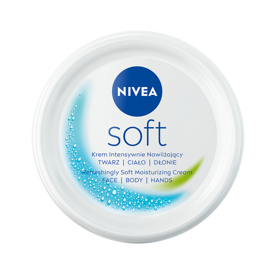 Nivea Soft Intensive Moisturizing Cream for Body, Hands and Face 100 ml