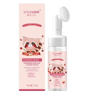 SERSANLOVE - Strawberry Amino Acid Cleansing Mousse, 150ml - Pianka do mycia twarzy z ekstraktem z truskawek