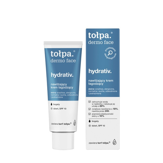 tołpa dermo face hydrativ. hialuronowy krem nawilżający, bogaty, SPF 10, 40 ml