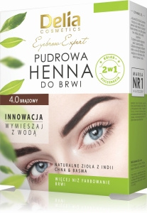 Delia Cosmetics Eyebrow Expert Powder eyebrow henna 4.0 brown 4 g